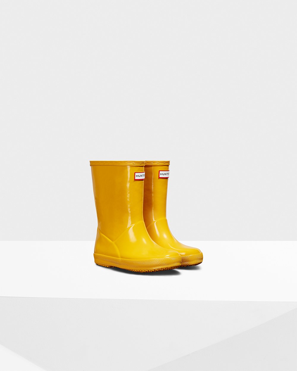 Kids Hunter Rain Boots Yellow - Original First Classic Gloss - 7698203-BP